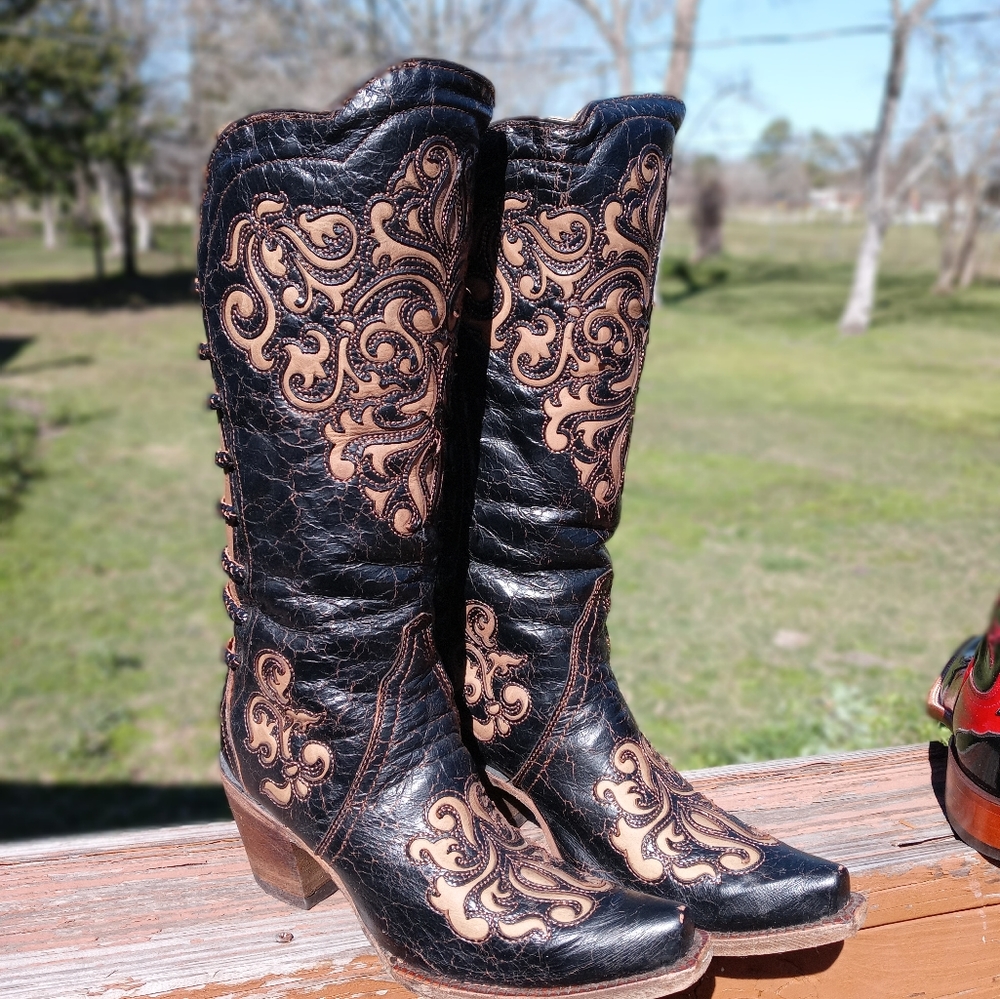 Coral Cowboy Boots